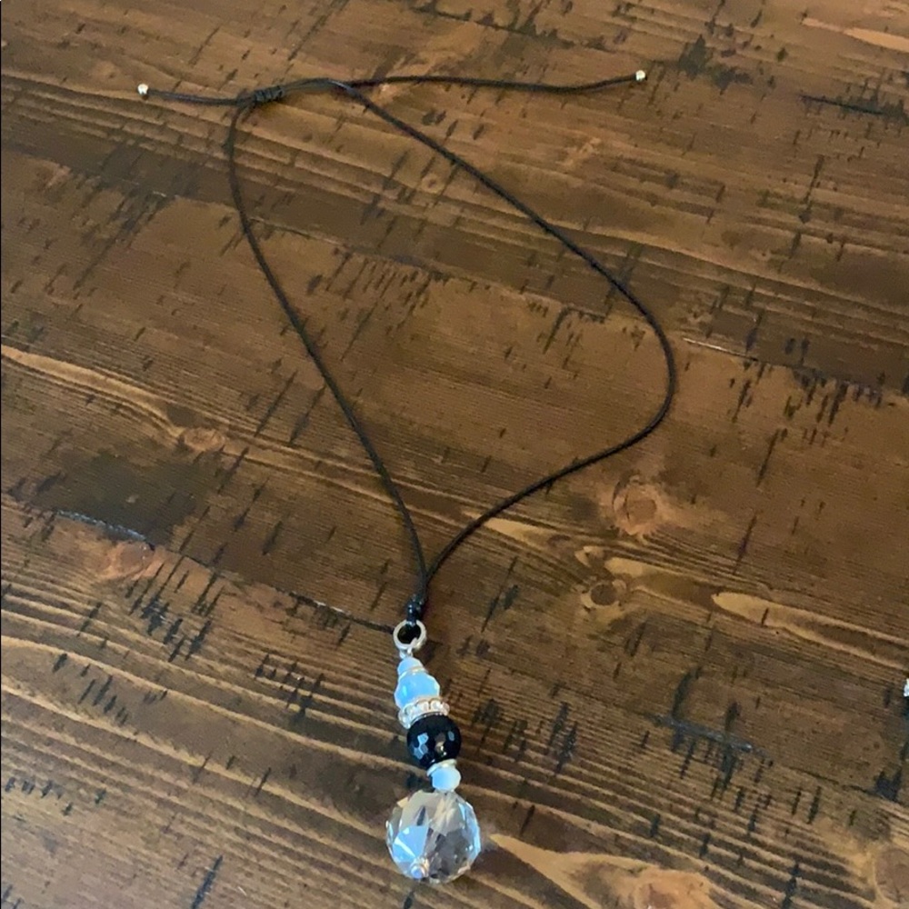 Leather strap necklace
